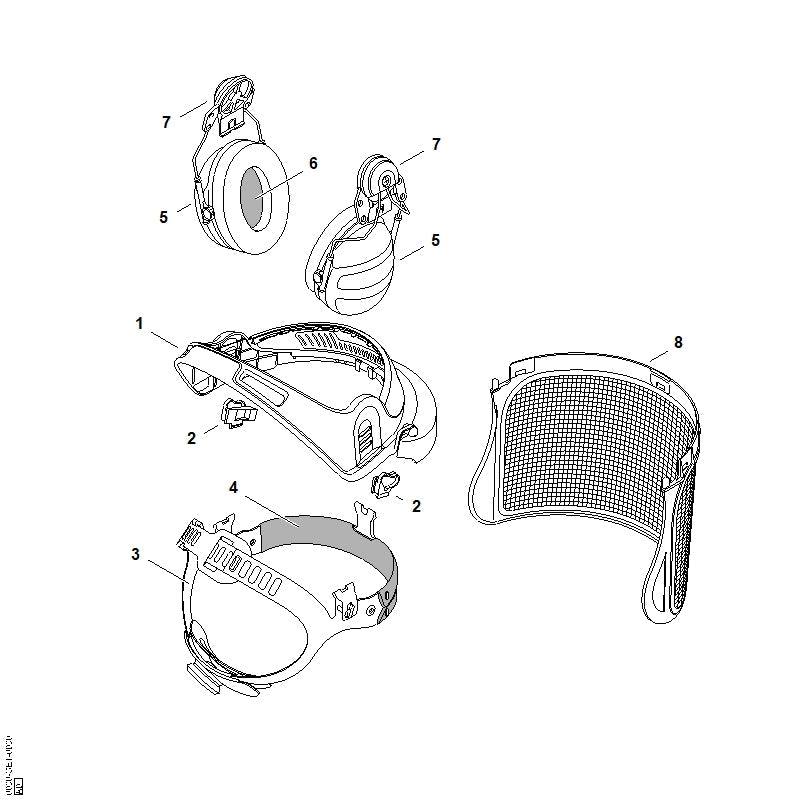 STIHL Hinge system OEM 00008899001 technical drawing position 2