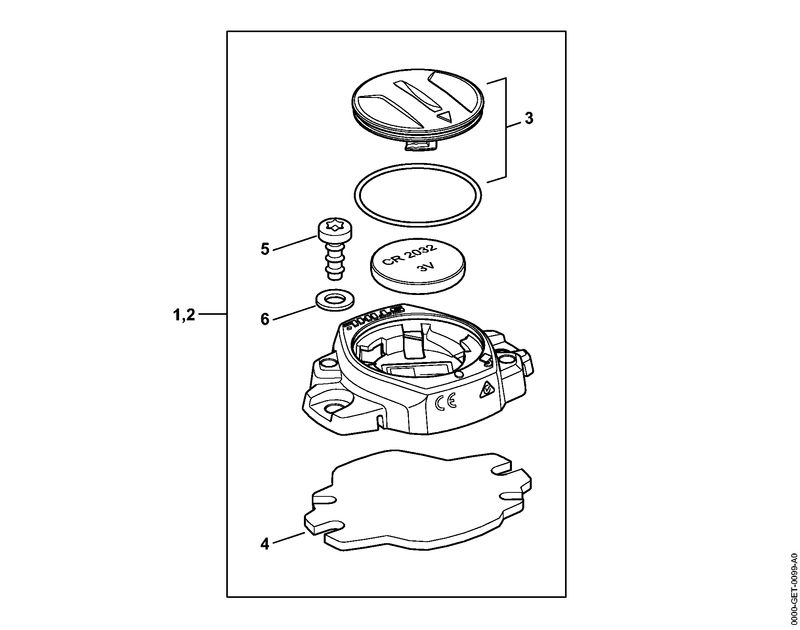 STIHL Adhesive strip OEM 00009674301 technical drawing position 4