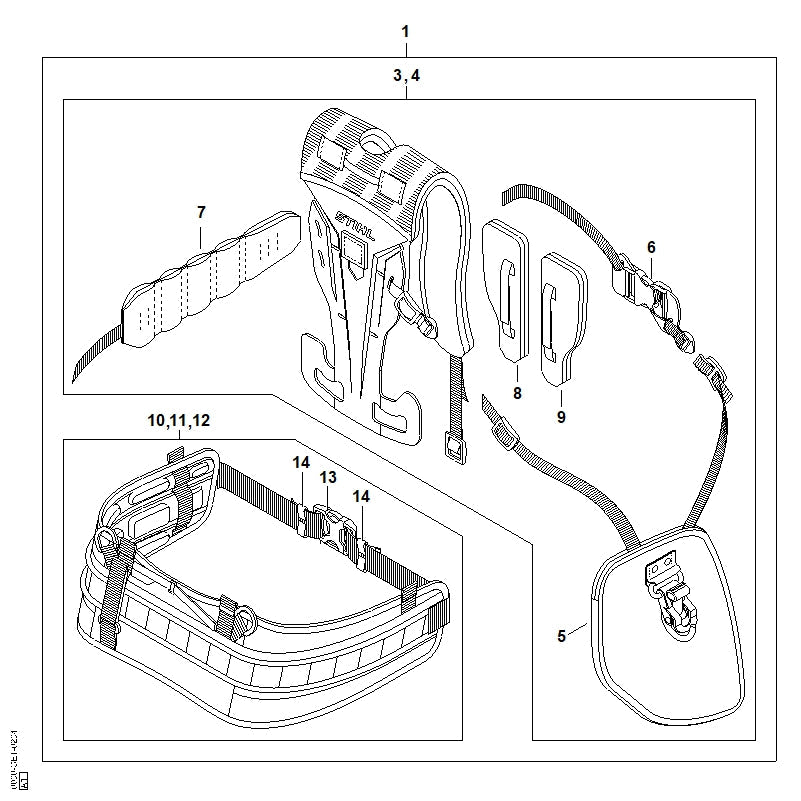 STIHL Buckle OEM 00007106402 technical drawing position 6