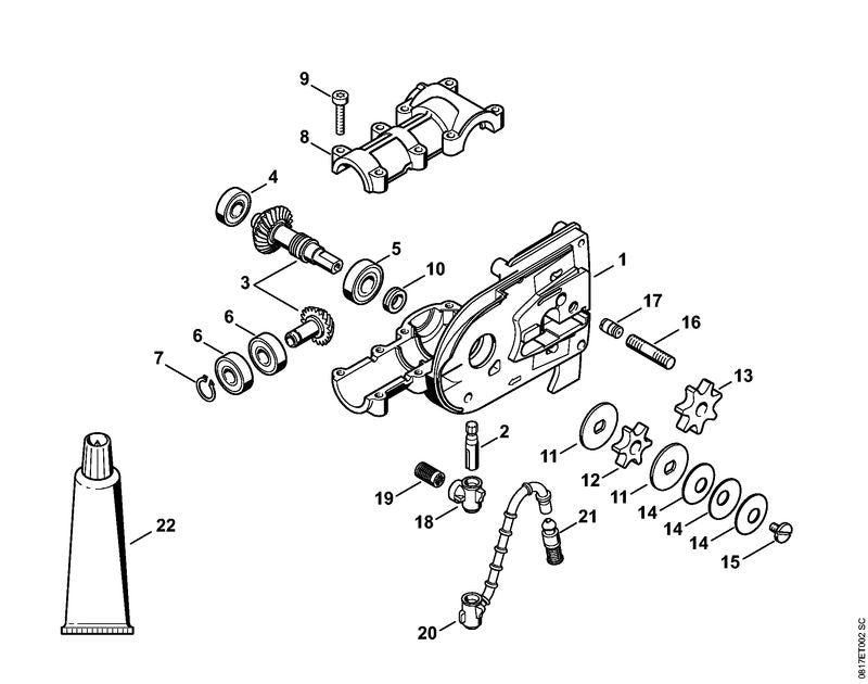 STIHL Chain sprocket 3/8"P 6 teeth OEM 00006402002 technical drawing position 12