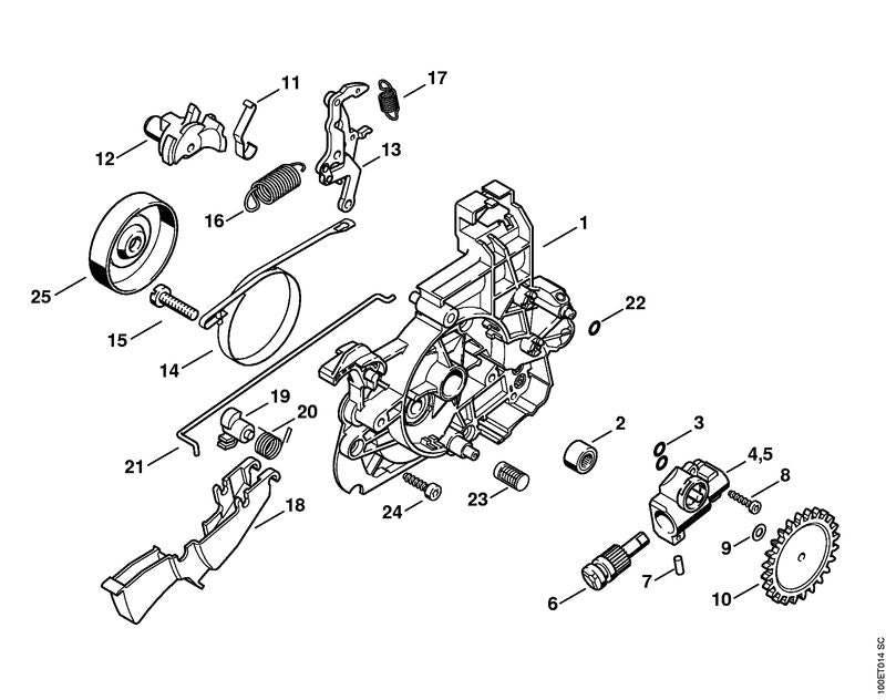 STIHL Brake rod OEM 12081621500 technical drawing position 21