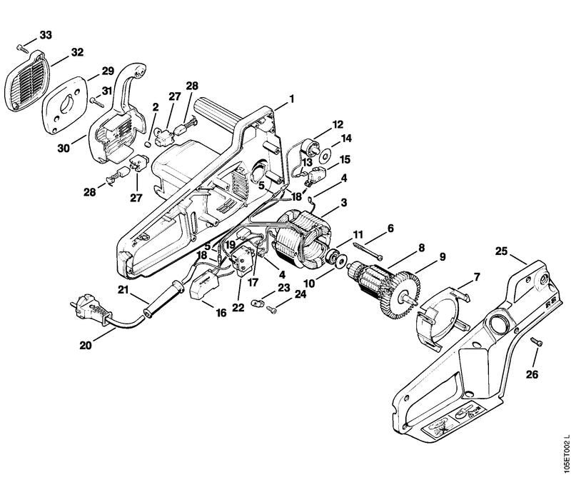 STIHL Switch OEM 12064350303 technical drawing position 22