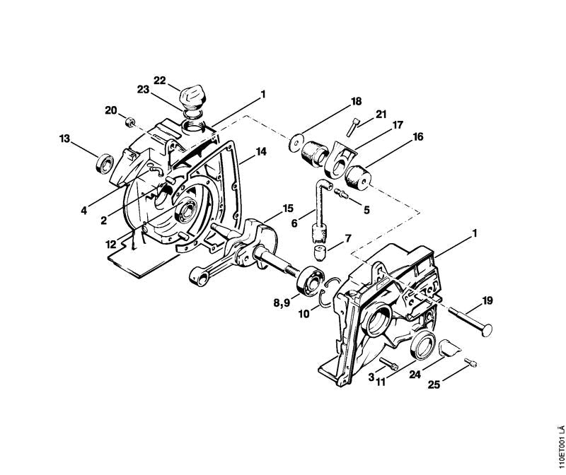STIHL Chain catcher OEM 11146567700 technical drawing position 24
