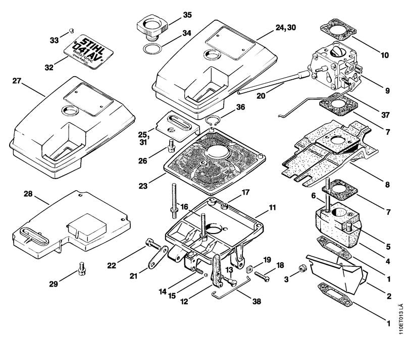 STIHL Washer OEM 00009581705 technical drawing position 34