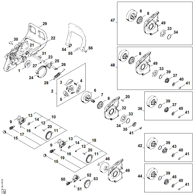 STIHL Washer OEM 11186427801 technical drawing position 33