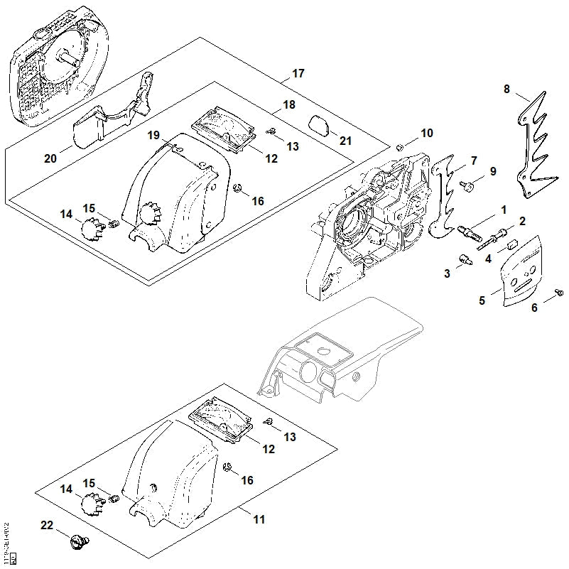 STIHL Adjusting screw OEM 11186641600 technical drawing position 2