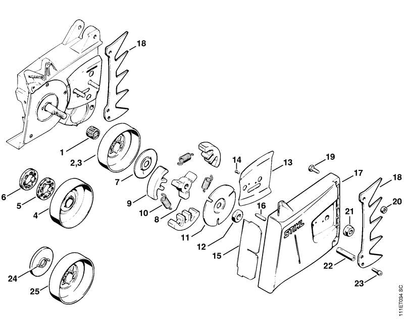 STIHL Washer A13 OEM 11111628901 technical drawing position 7
