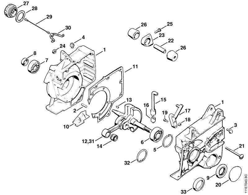 STIHL Tube OEM 11117912700 technical drawing position 22