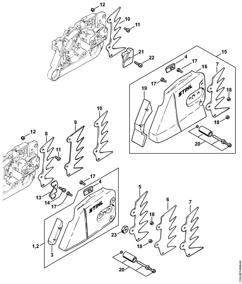 STIHL Bumper spike OEM 11226640503 technical drawing position 6