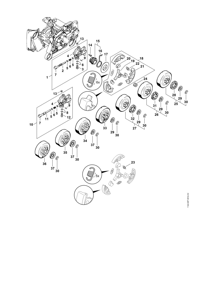 STIHL Pump piston OEM 11226470601 technical drawing position 2