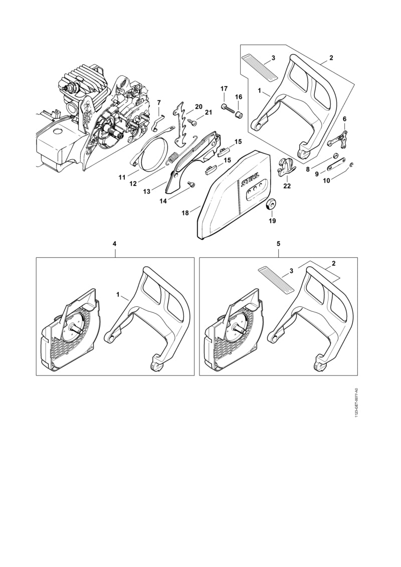 STIHL Bumper spike OEM 11236640500 technical drawing position 20