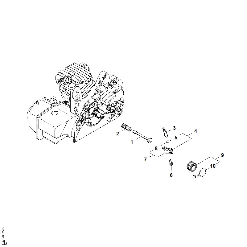 STIHL Oil pump 0.65 OEM 11236403201 technical drawing position 3