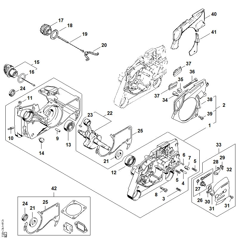 STIHL Set of gaskets OEM 11250071050 technical drawing position 42