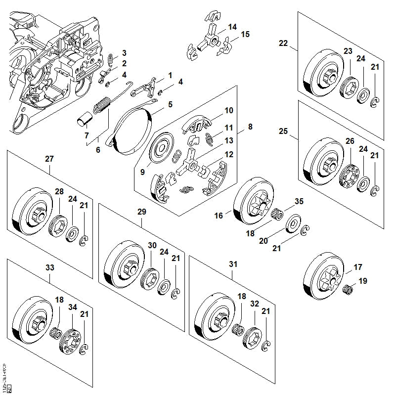 STIHL Retainer OEM 11251623000 technical drawing position 15