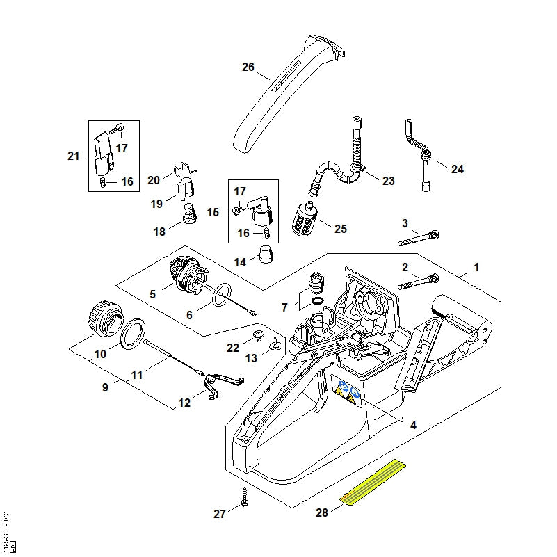 STIHL Tank vent OEM 11213505800 technical drawing position 21