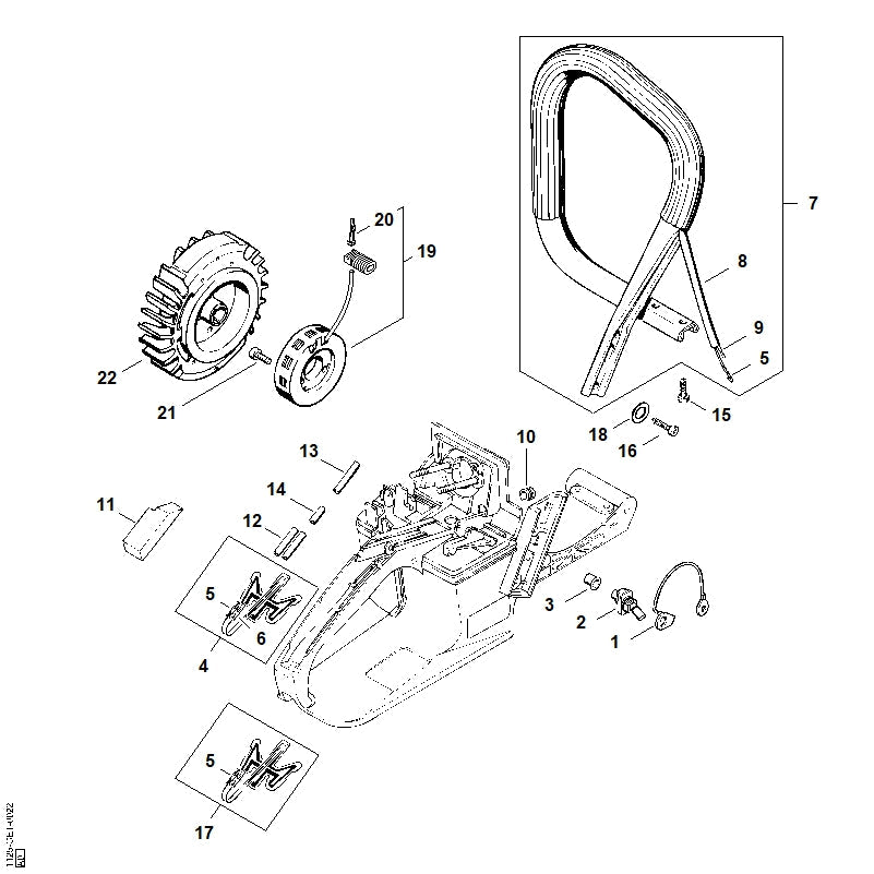 STIHL Insulating hose 160 mm / 6.3" OEM 11244420400 technical drawing position 8