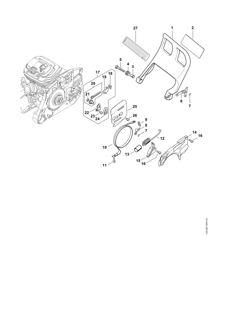 STIHL Instruction label OEM 00009673915 technical drawing position 27