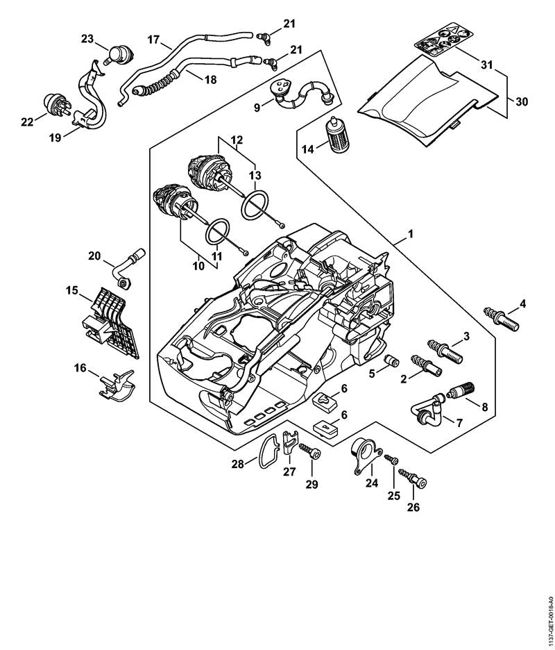 STIHL Annular buffer OEM 11377909900 technical drawing position 24