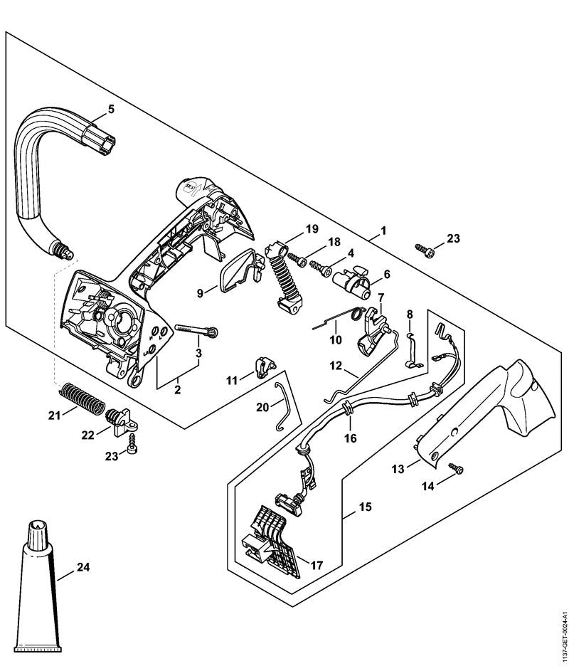 STIHL Spring OEM 11377913101 technical drawing position 21