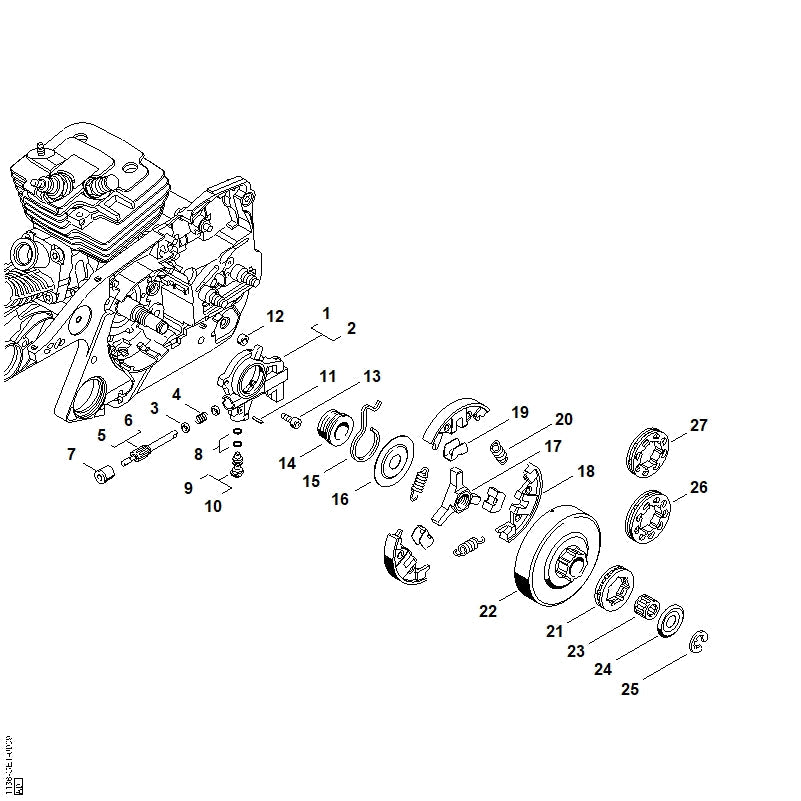 STIHL Carrier OEM 11281623202 technical drawing position 18