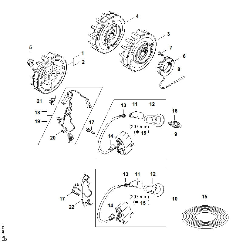 STIHL Generator OEM 11404043500 technical drawing position 6