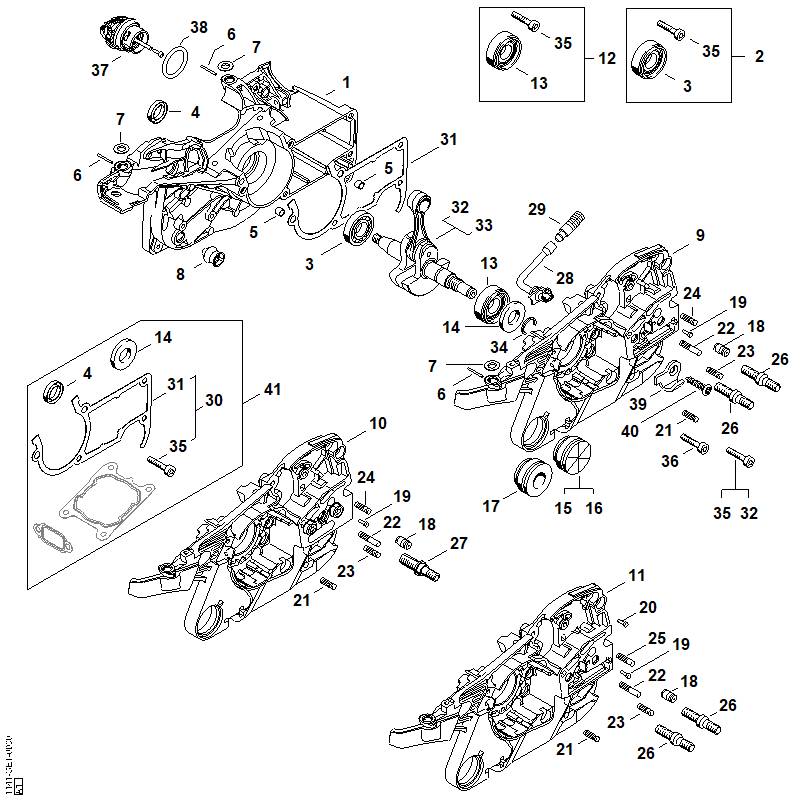 STIHL Stop buffer OEM 11417915908 technical drawing position 17