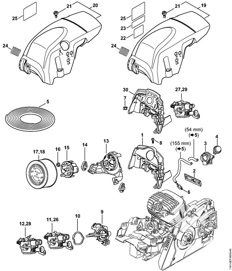 STIHL Washer OEM 11411218600 technical drawing position 10