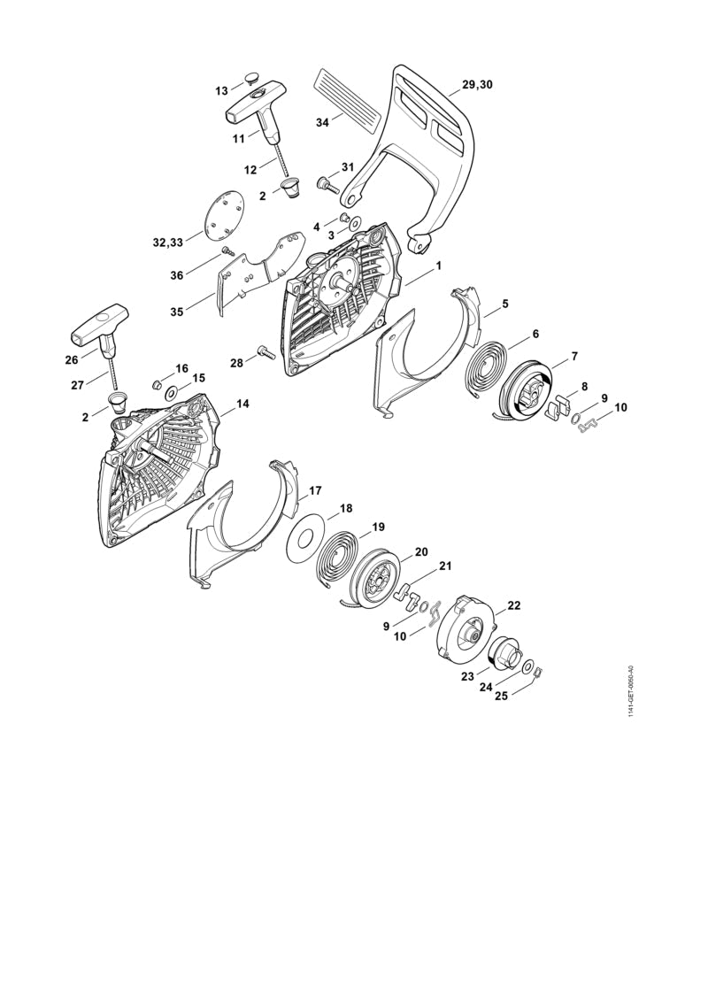 STIHL Segment OEM 11410847800 technical drawing position 5