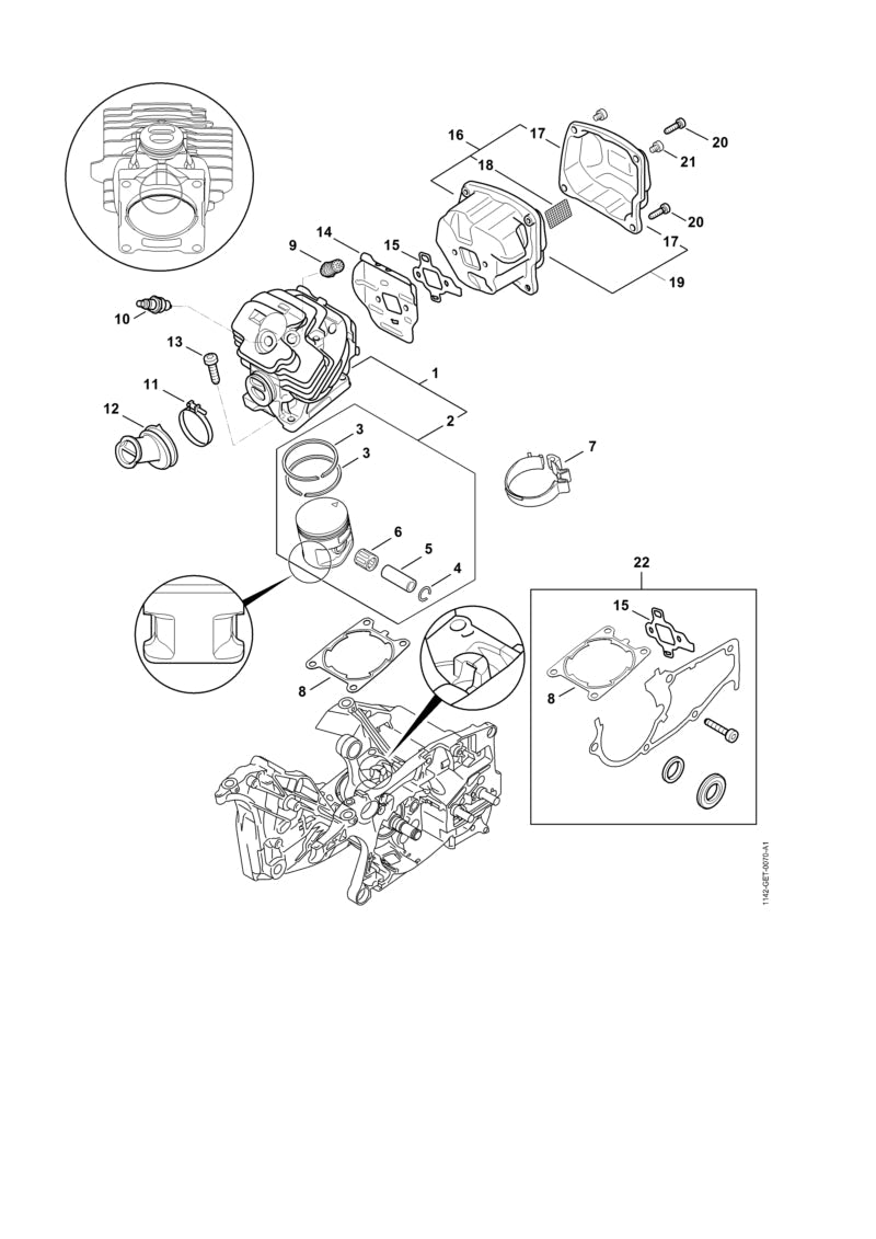 STIHL Clamping strap OEM 11428932602 technical drawing position 7