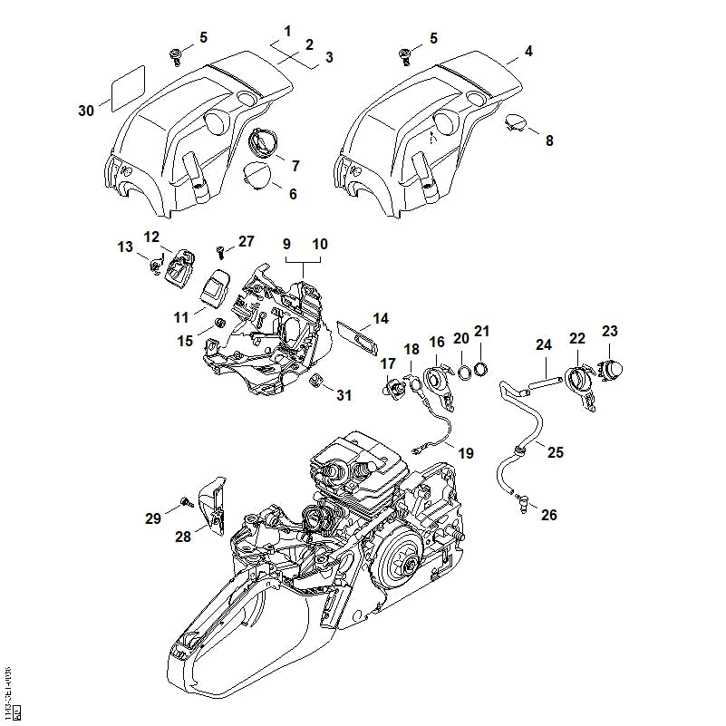 STIHL Cap OEM 11430847100 technical drawing position 6