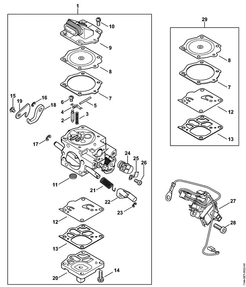 STIHL Lever OEM 11441216601 technical drawing position -1
