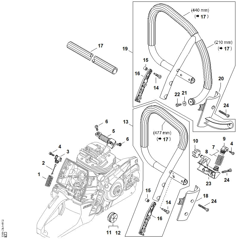 STIHL Retainer OEM 11447908100 technical drawing position 2