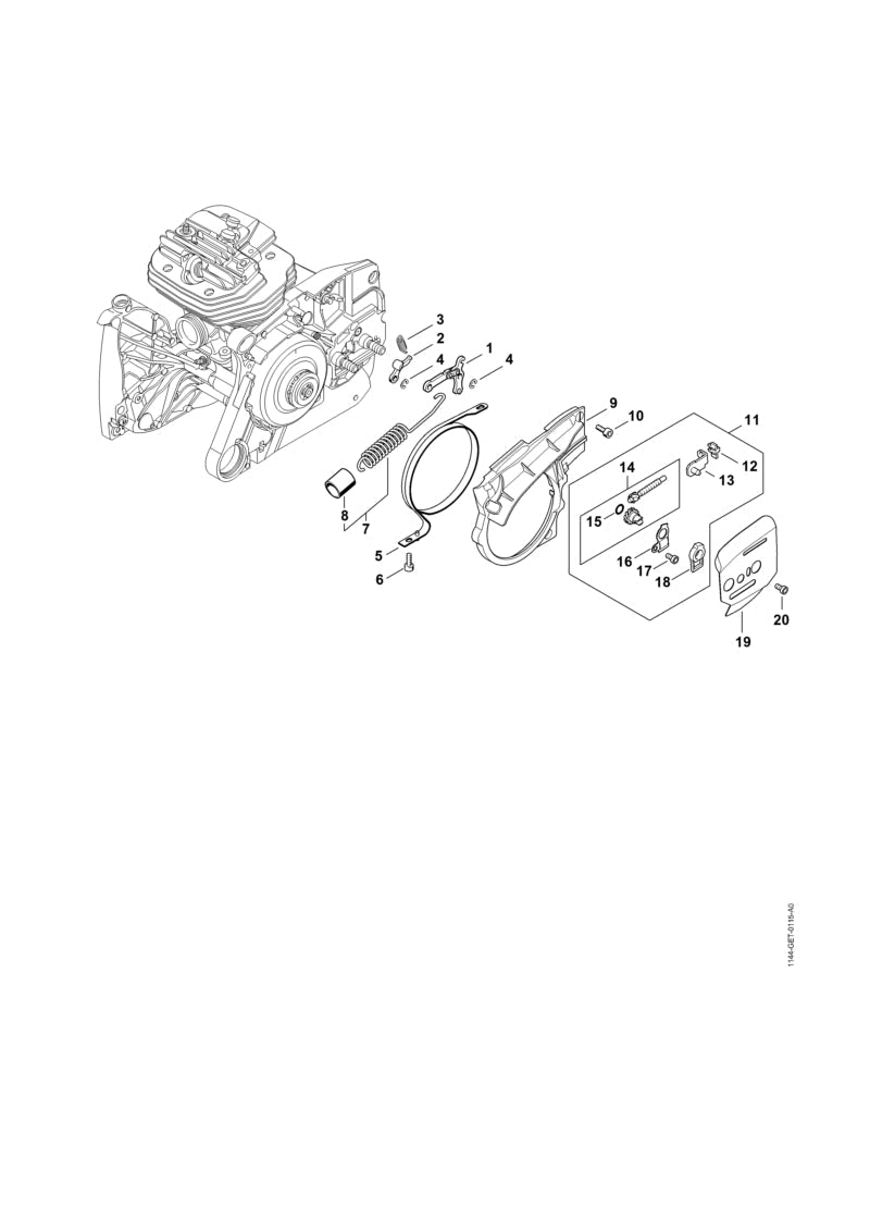STIHL Hose OEM 11441628000 technical drawing position 8