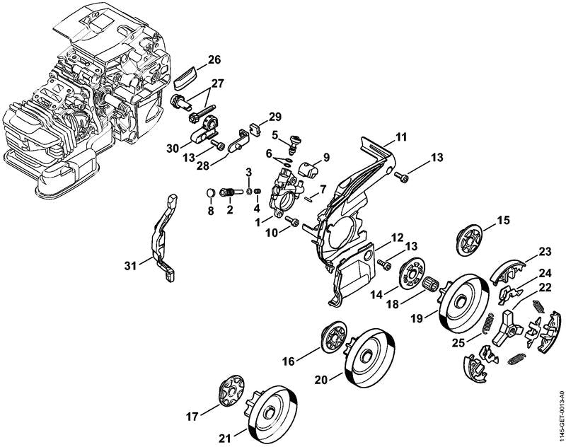 STIHL Connector OEM 11296475701 technical drawing position 9