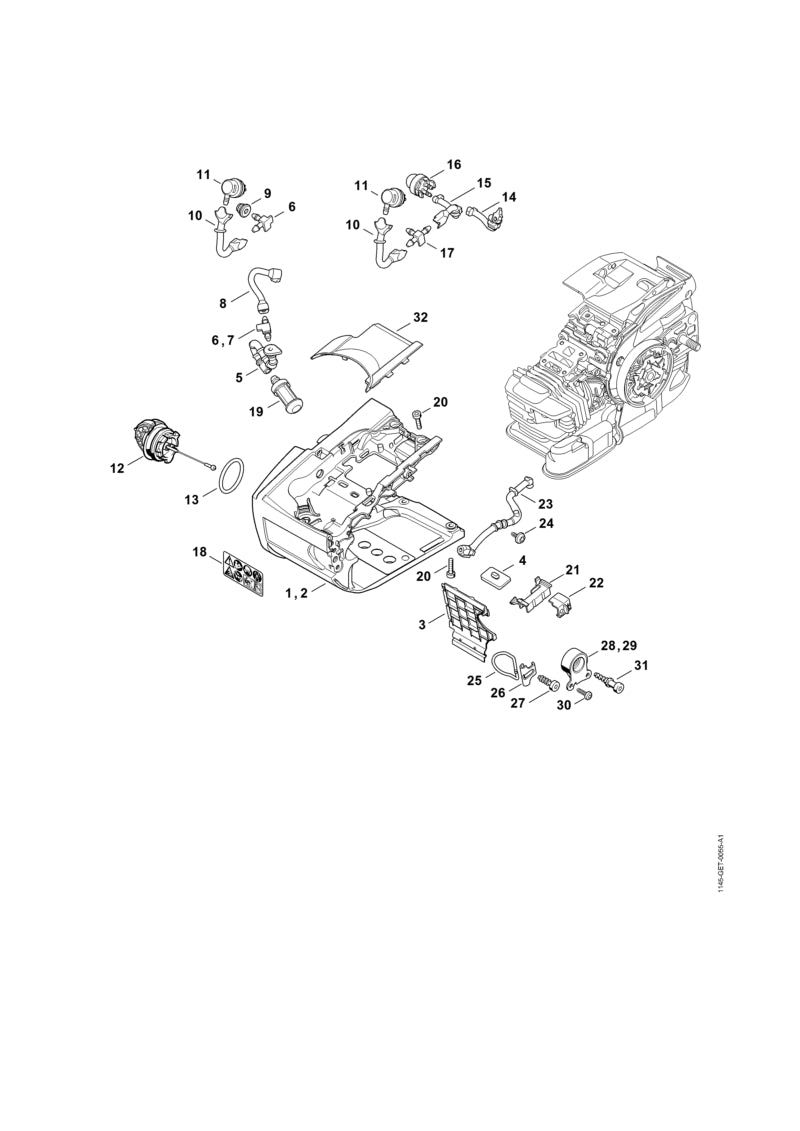 STIHL Annular buffer OEM 11457909903 technical drawing position 29
