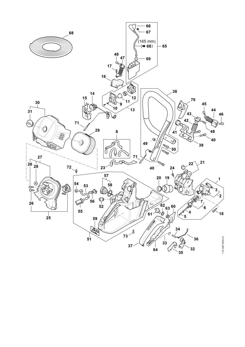 STIHL Grommet OEM 11470801700 technical drawing position 22