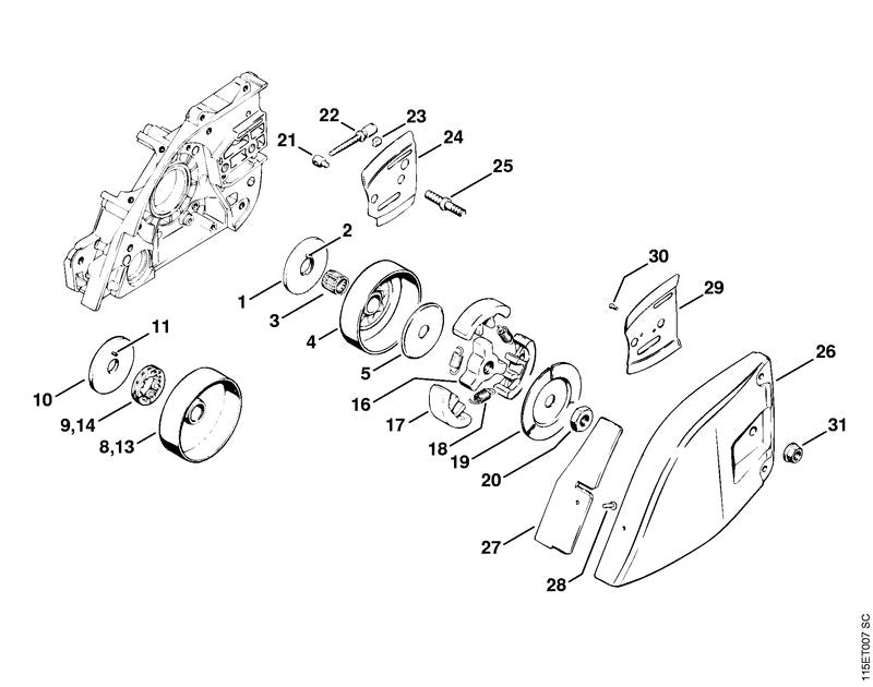 STIHL Washer OEM 11061628800 technical drawing position 5