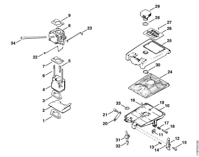 STIHL Gasket 0.5 mm OEM 11111291401 technical drawing position 1