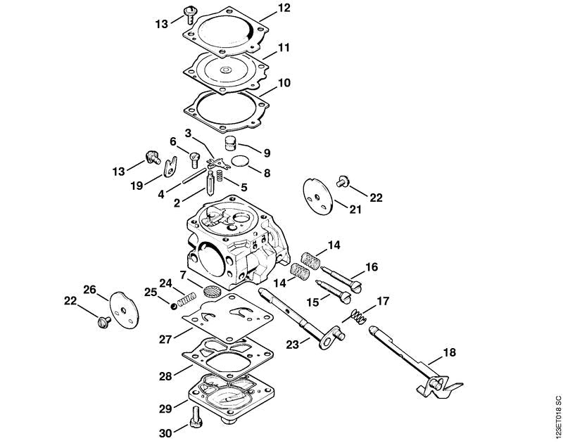 STIHL Spring OEM 11151223002 technical drawing position 14