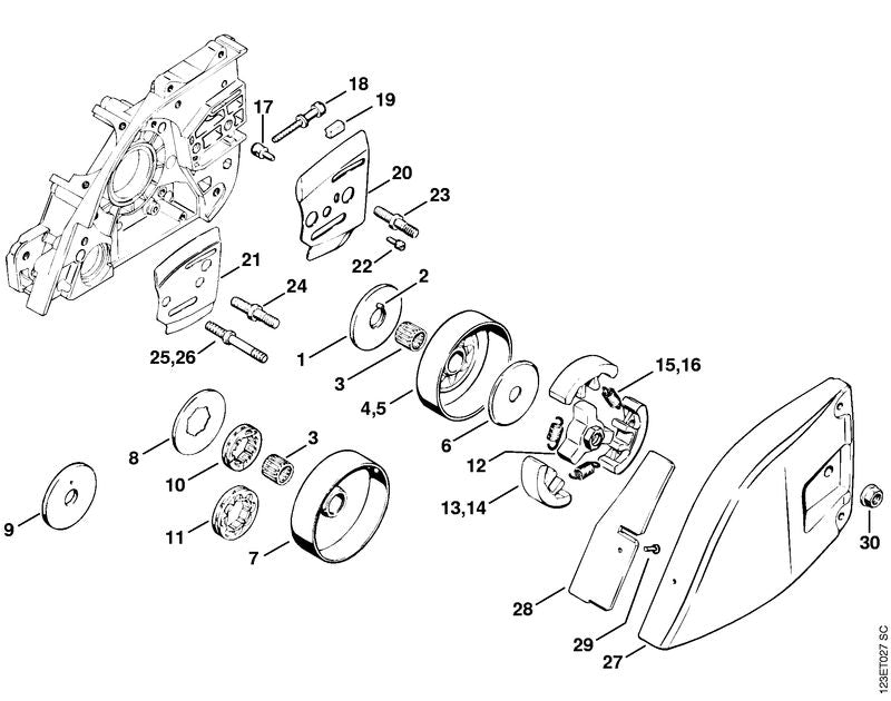 STIHL Inner side plate 0.5 mm OEM 11226641000 technical drawing position 20
