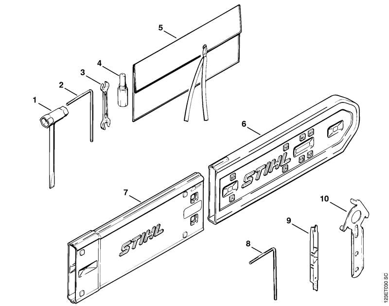 STIHL Locking screw OEM 11071911201 technical drawing position 4