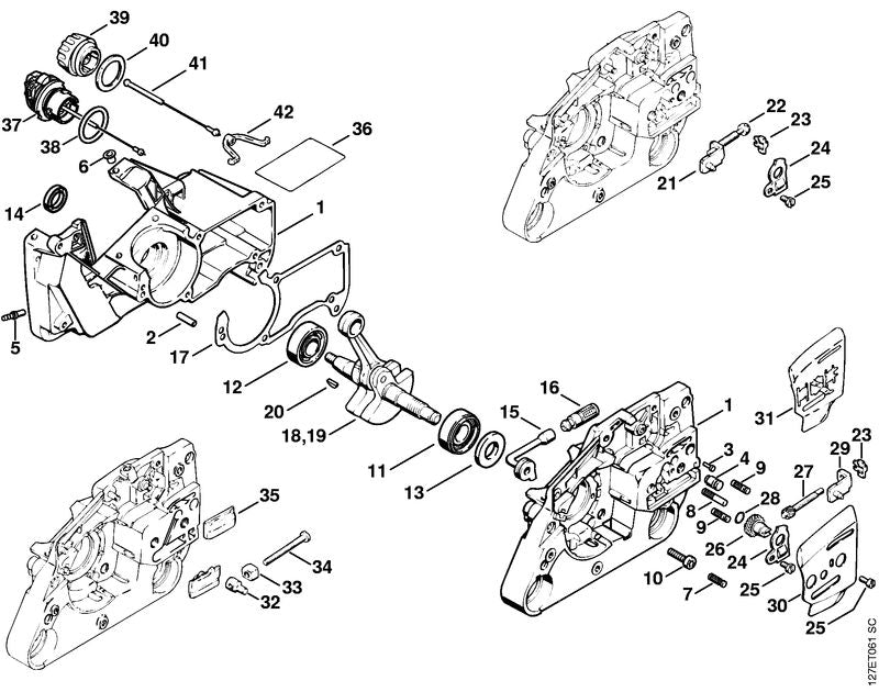 STIHL Tensioner slide OEM 11216401905 technical drawing position 21