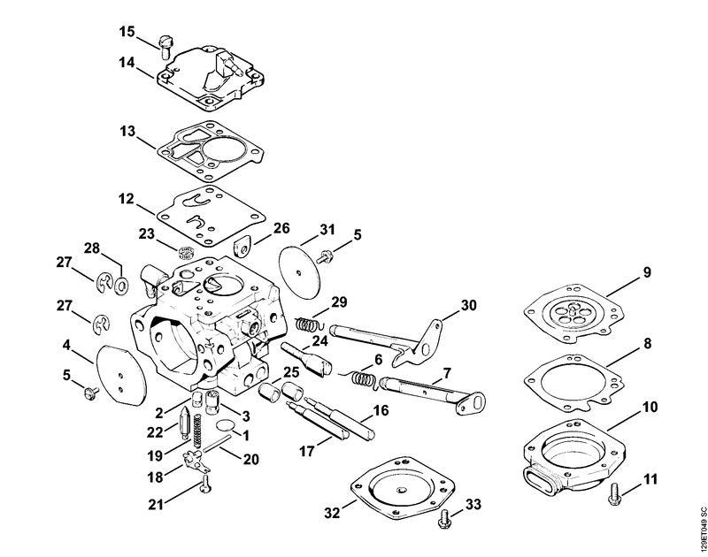 STIHL Spring OEM 11241223000 technical drawing position 19