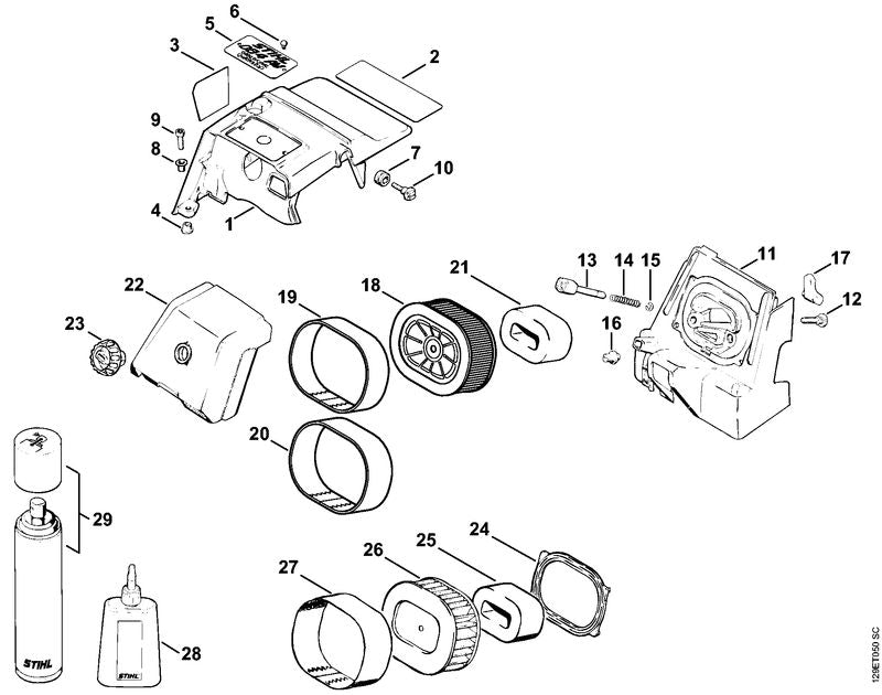 STIHL Ring OEM 11240848900 technical drawing position 7