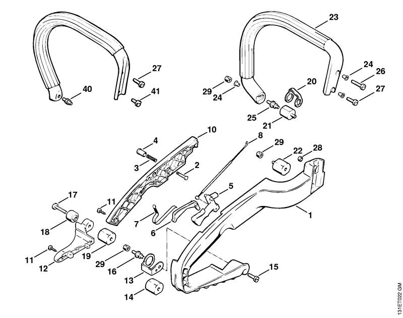 STIHL Annular buffer OEM 11167909600 technical drawing position 22