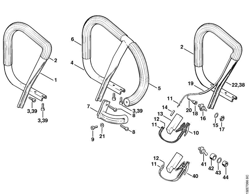 STIHL Elbow connector OEM 11287915500 technical drawing position 7