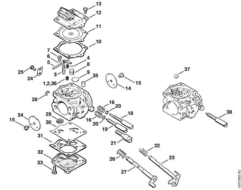 STIHL Cup plug OEM 11221210700 technical drawing position 9