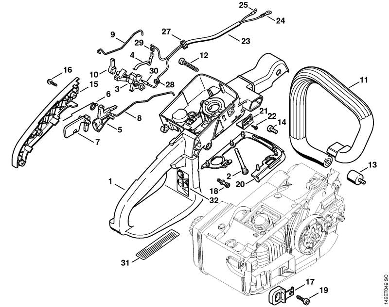 STIHL Contact spring OEM 11294421600 technical drawing position 4