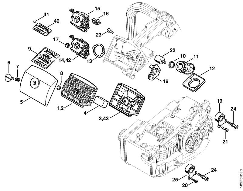 STIHL Annular buffer OEM 11297909902 technical drawing position 25