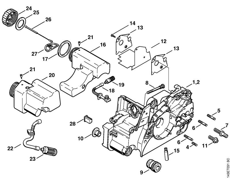STIHL Pickup body OEM 11236403800 technical drawing position 19